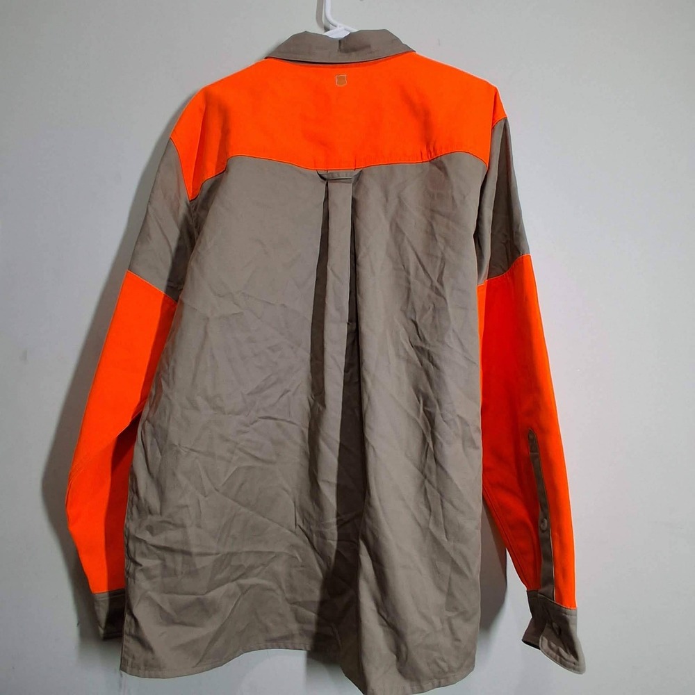 Field & Stream Shooting Shirt Mens XL Tan Orange hydroRepel Long Sleeve NWT - Picture 2 of 13
